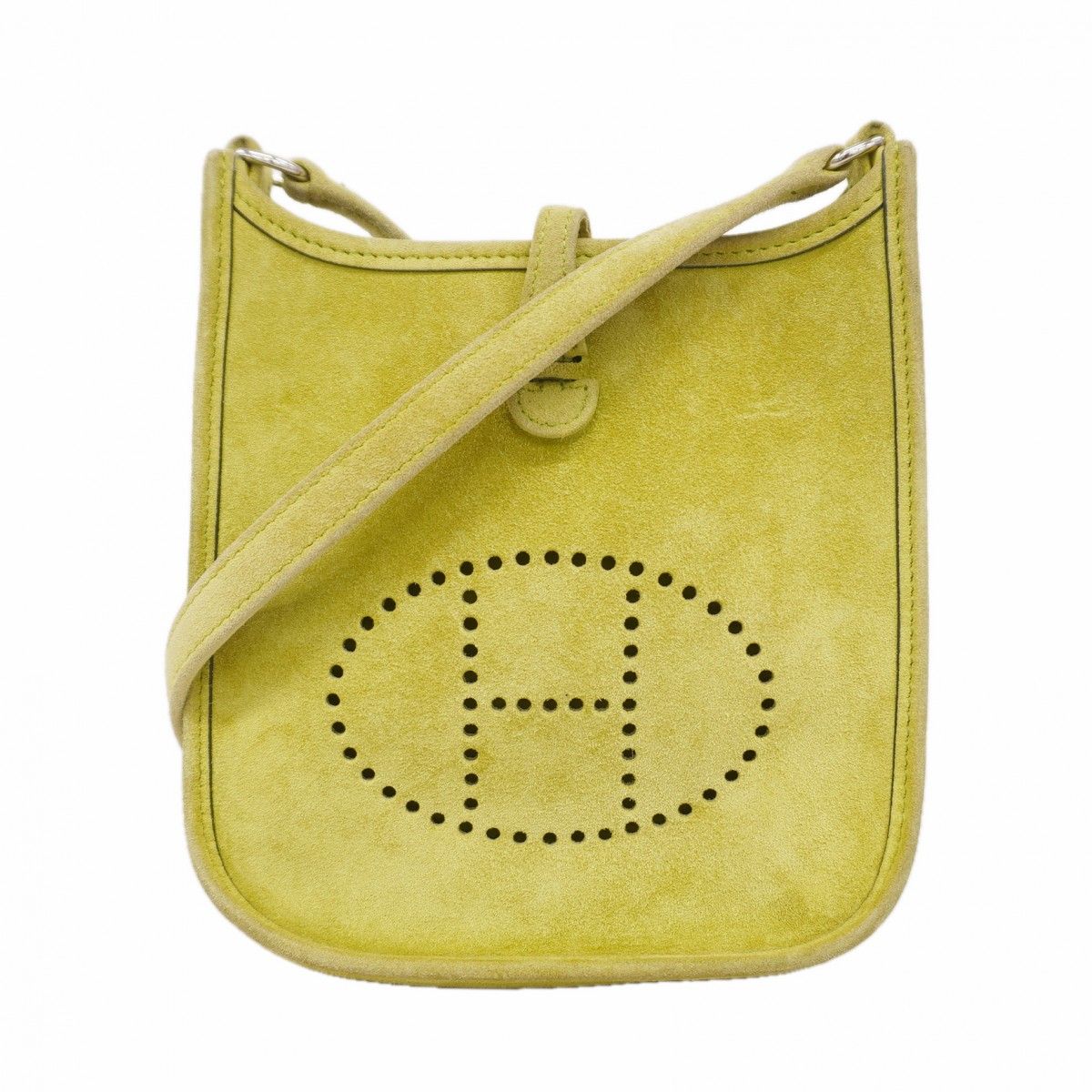 Hermes Shoulder Bag Evelyne TPM Dobris Anis Green Silver