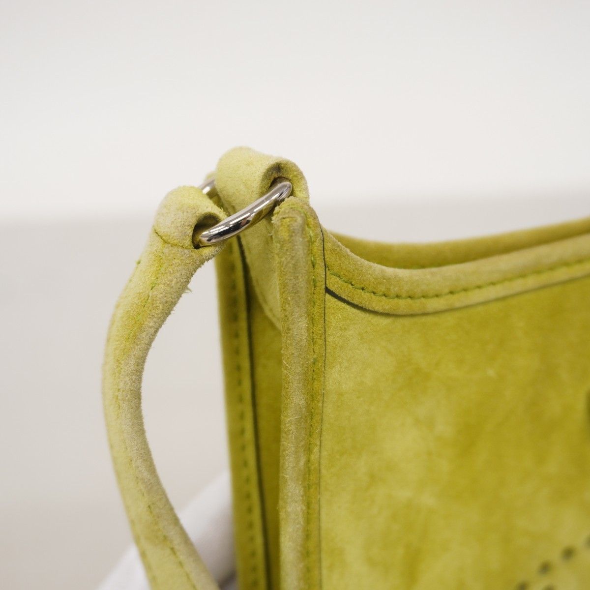 Hermes Shoulder Bag Evelyne TPM Dobris Anis Green Silver — view 6