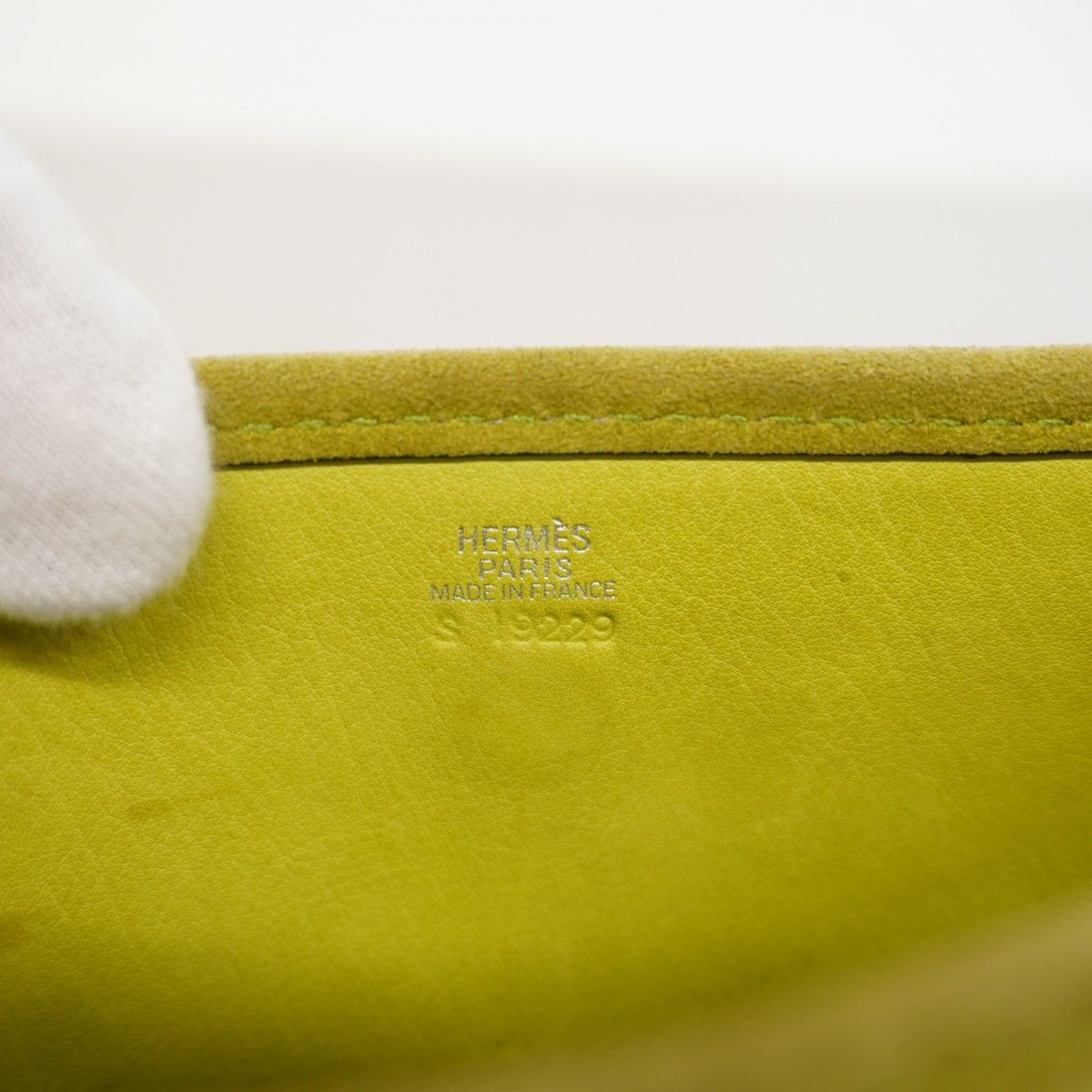 Hermes Shoulder Bag Evelyne TPM Dobris Anis Green Silver — view 5