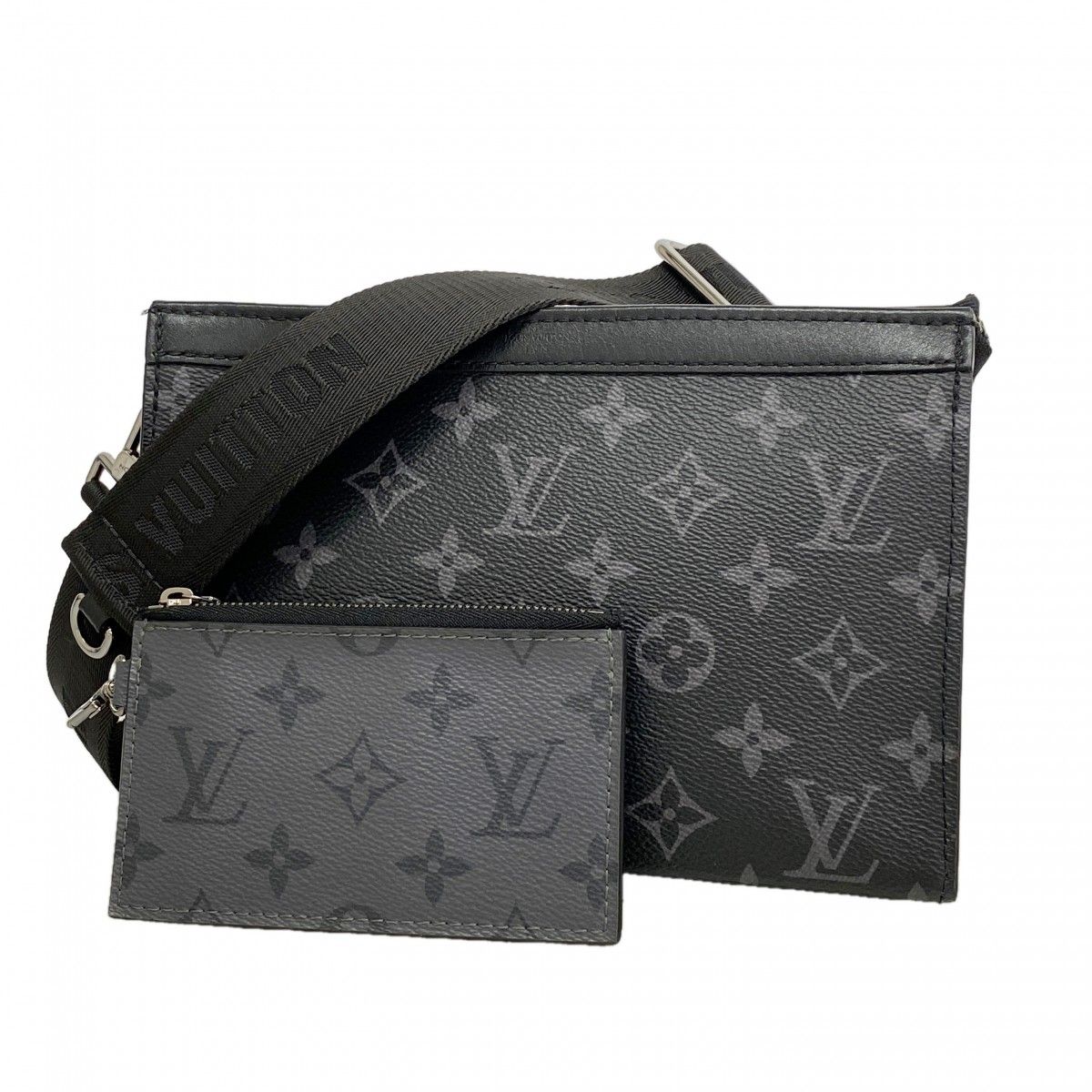 Louis Vuitton Shoulder Bag Monogram Eclipse Gaston Wearable Wallet Black