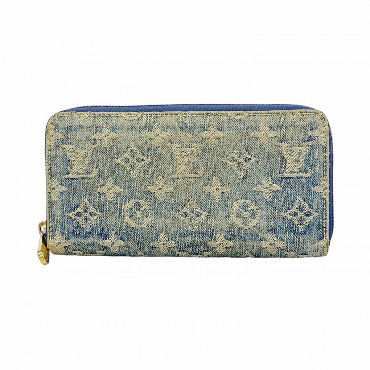 Louis Vuitton Wallet Monogram Denim Zippy Blue