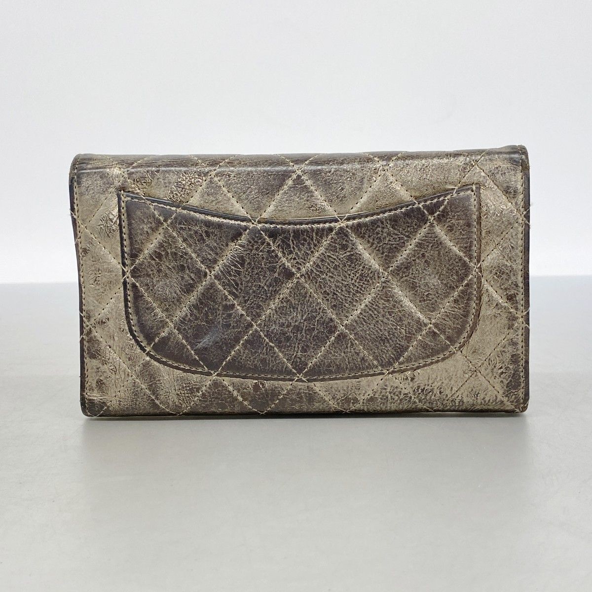 Chanel Wallet 2.55 Calfskin Gold Silver Handbag — view 9