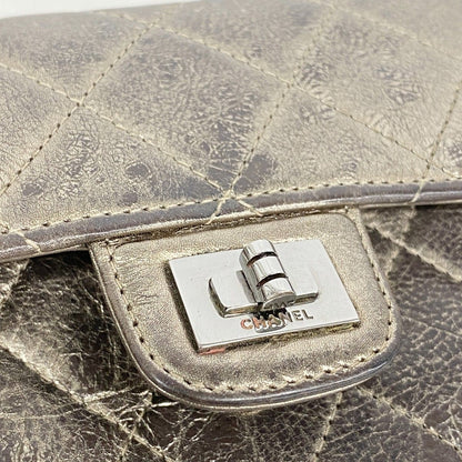 Chanel Wallet 2.55 Calfskin Gold Silver Handbag — view 8