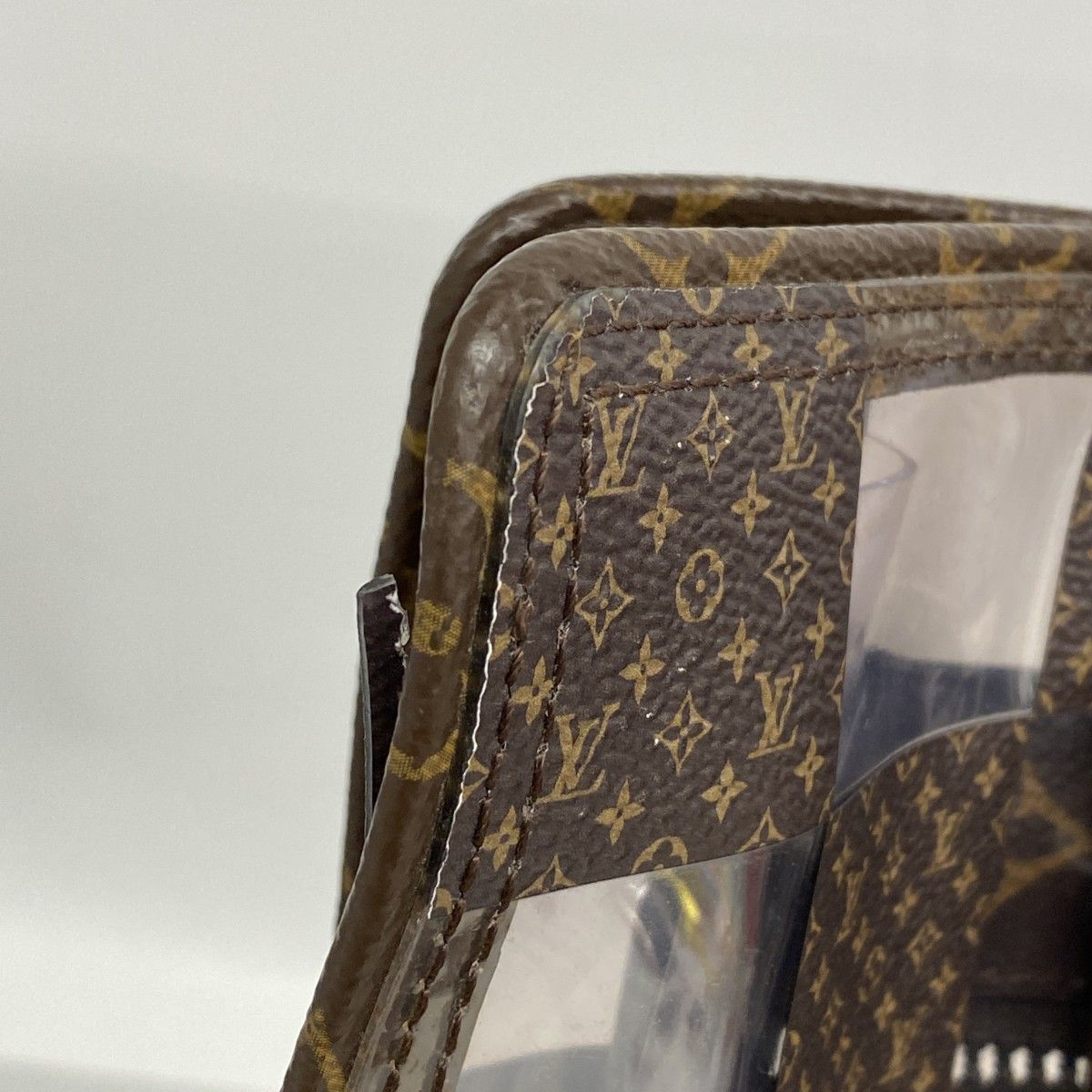 Louis Vuitton Handbag Monogram Chess Sac Plat Brown Clear 2-Way — view 8