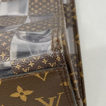 Louis Vuitton Handbag Monogram Chess Sac Plat Brown Clear 2-Way — view 7