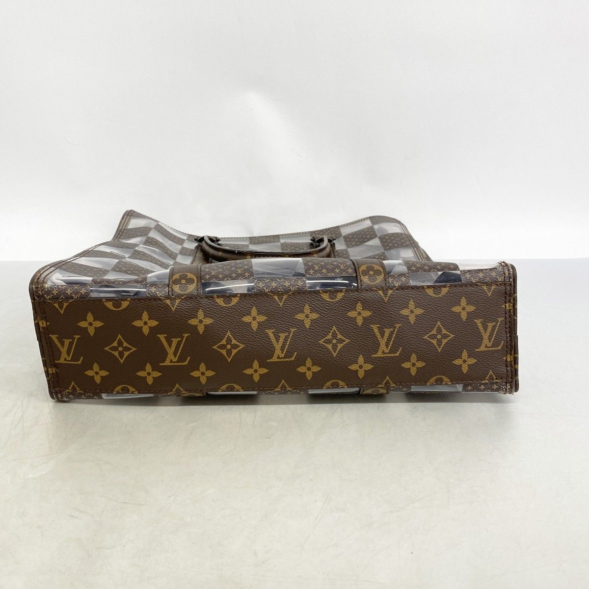 Louis Vuitton Handbag Monogram Chess Sac Plat Brown Clear 2-Way — view 3