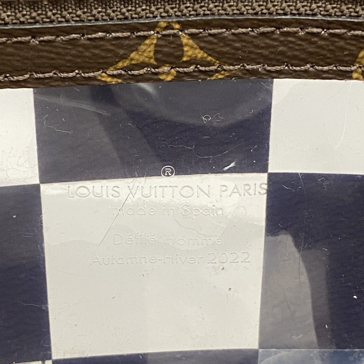 Louis Vuitton Handbag Monogram Chess Sac Plat Brown Clear 2-Way — view 5