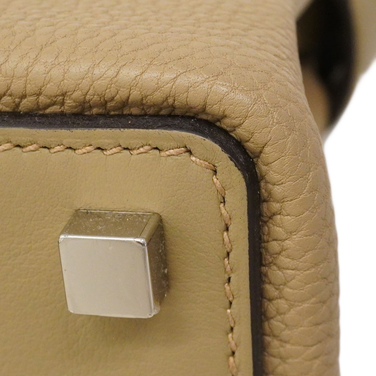 Hermes Handbag Medor Togo Beige Alpha Silver 2-Way — view 6