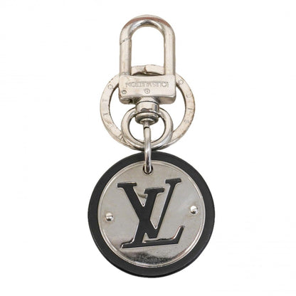 Louis Vuitton Key Holder Charm LV Circle Black Silver