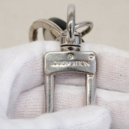 Louis Vuitton Key Holder Charm LV Circle Black Silver — view 3