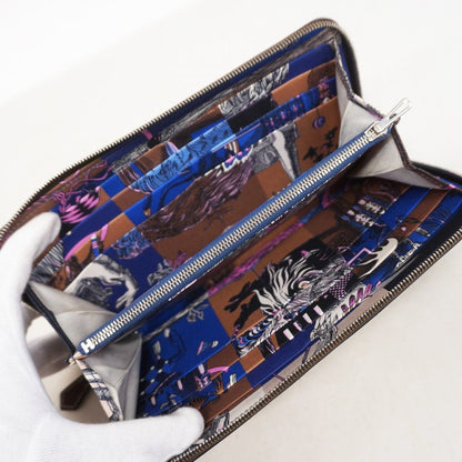 Hermes Wallet Azap Long Silk in Veau Ebene Silver — view 3