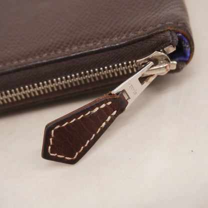 Hermes Wallet Azap Long Silk in Veau Ebene Silver — view 7