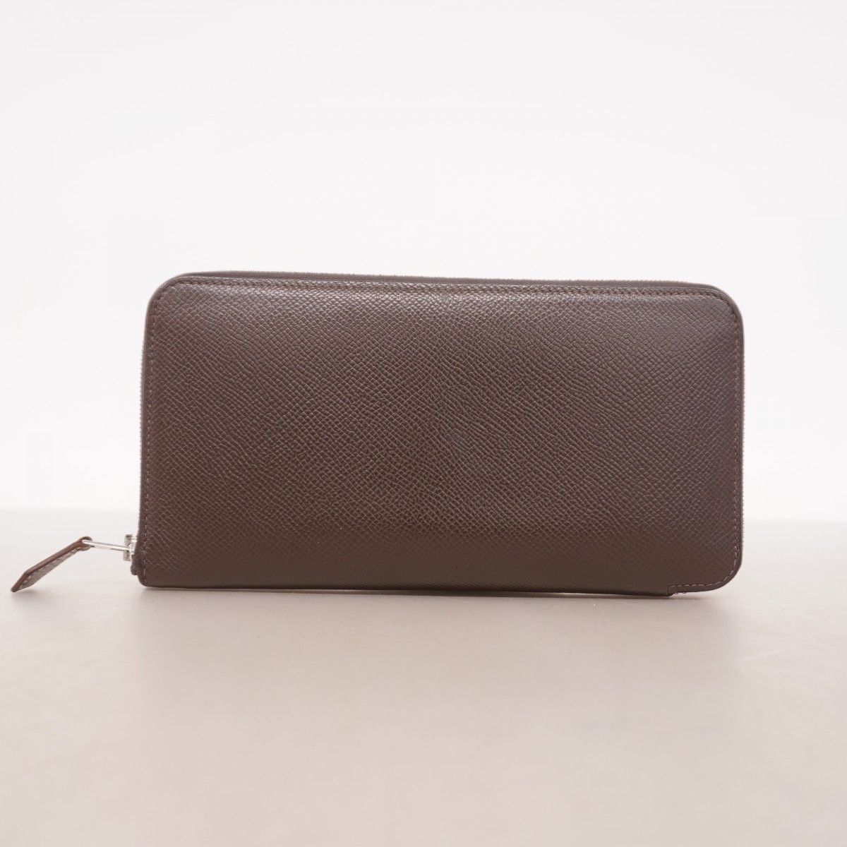 Hermes Wallet Azap Long Silk in Veau Ebene Silver — view 8