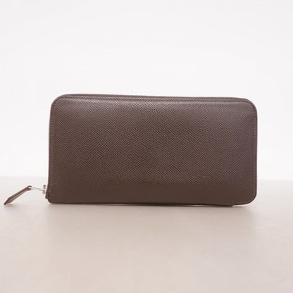 Hermes Wallet Azap Long Silk in Veau Ebene Silver — view 8