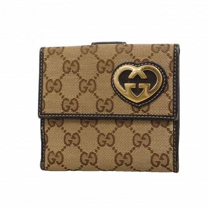 Gucci Wallet GG Canvas Beige Gold