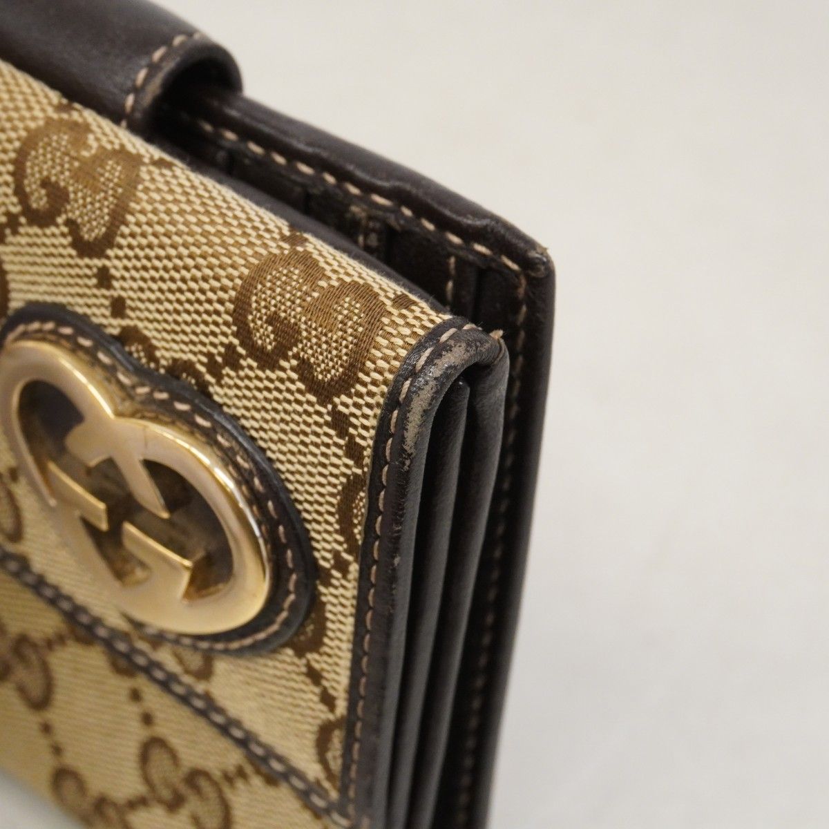 Gucci Wallet GG Canvas Beige Gold — view 6