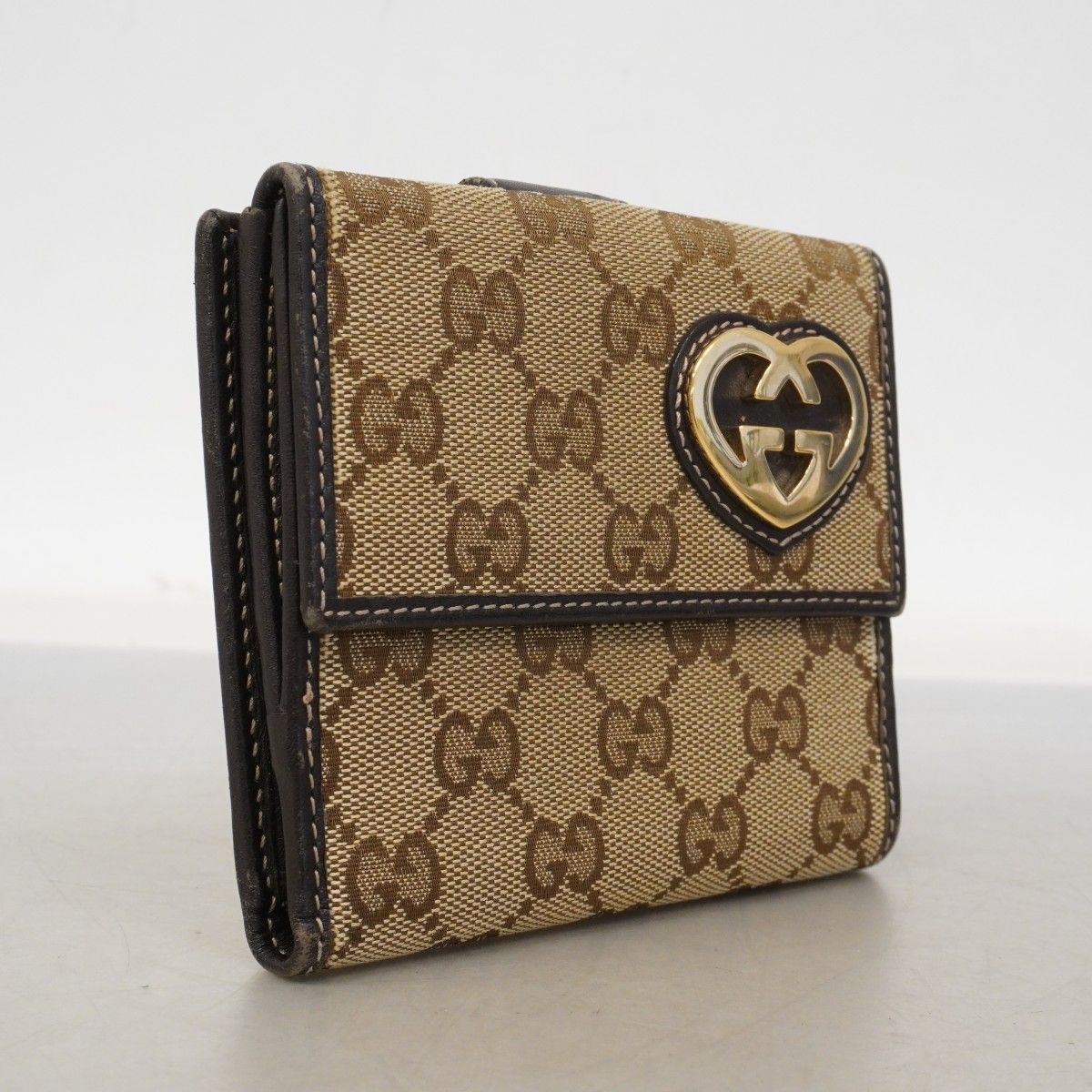 Gucci Wallet GG Canvas Beige Gold — view 8