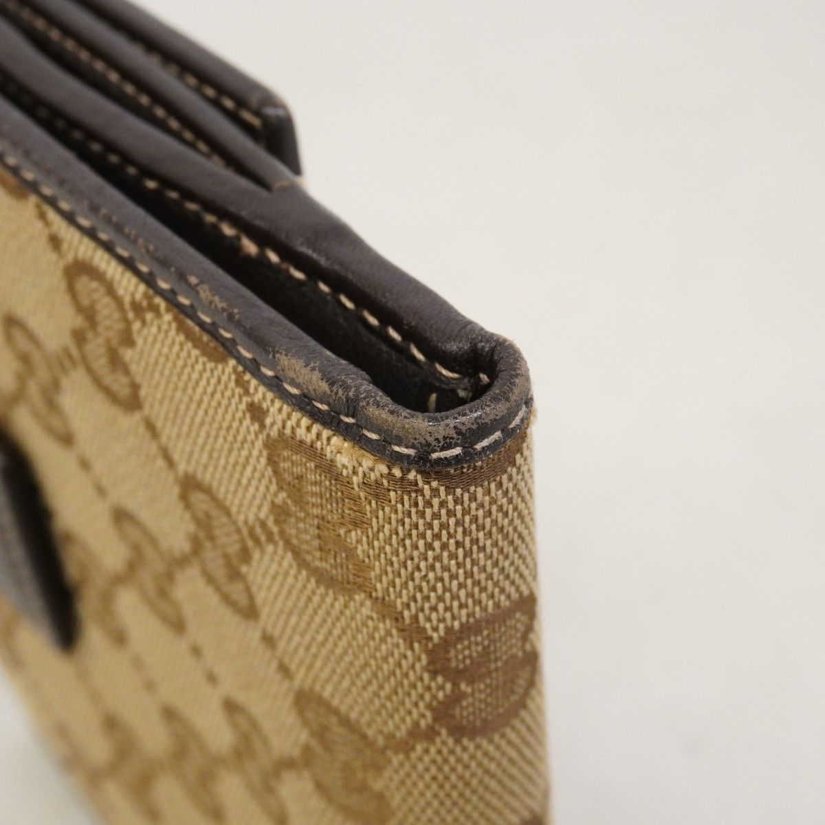 Gucci Wallet GG Canvas Beige Gold — view 5