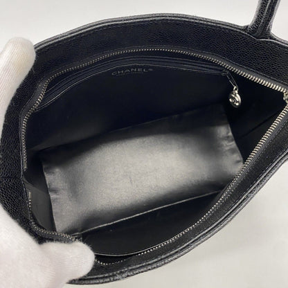 Chanel Tote Reissue Caviar Leather Black Silver — view 4