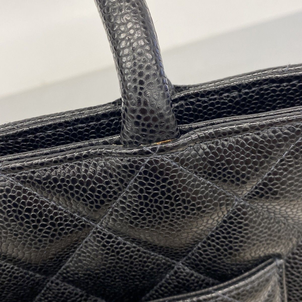 Chanel Tote Reissue Caviar Leather Black Silver — view 8