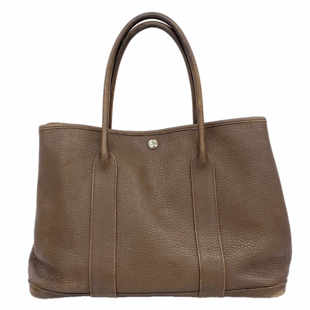 Hermes Tote Garden Party PM Negonda Havana Silver