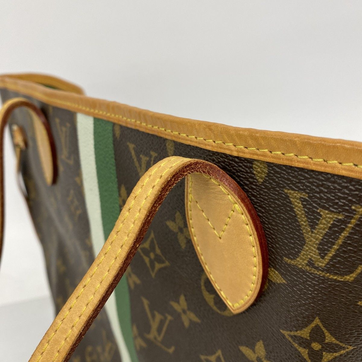 Louis Vuitton Tote Monogram Neverfull My LV Heritage Brown Green — view 9