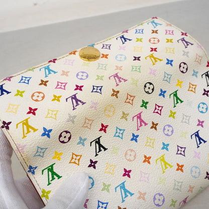 Louis Vuitton Wallet Monogram Multicolor Pochette Porte-Monnaie Cles Blanc — view 5