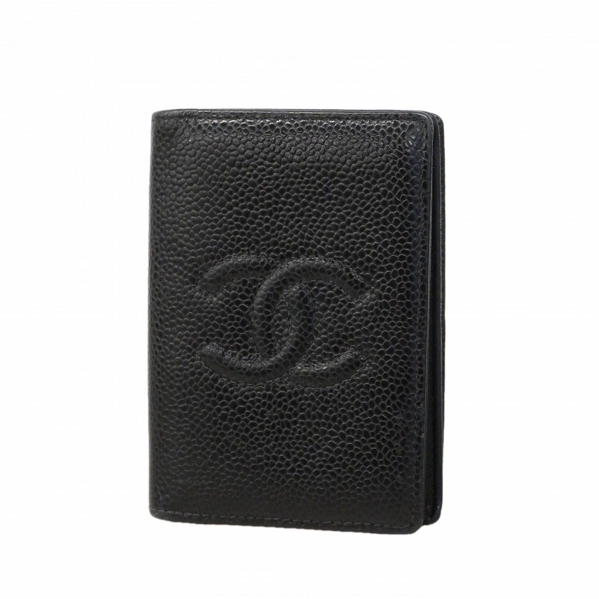 Chanel Card Case Caviar Leather Black