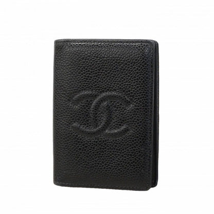 Chanel Card Case Caviar Leather Black