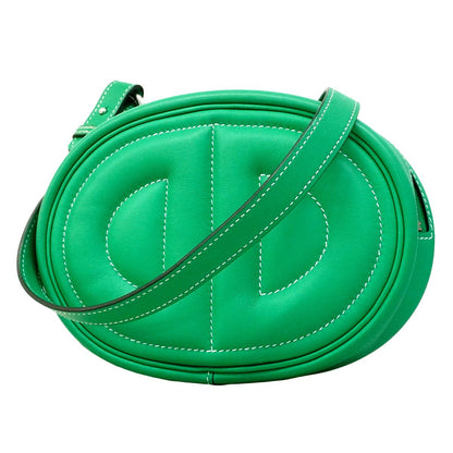 Hermes Shoulder Bag Inzam Poverso Swift Mint Blue Nord Silver