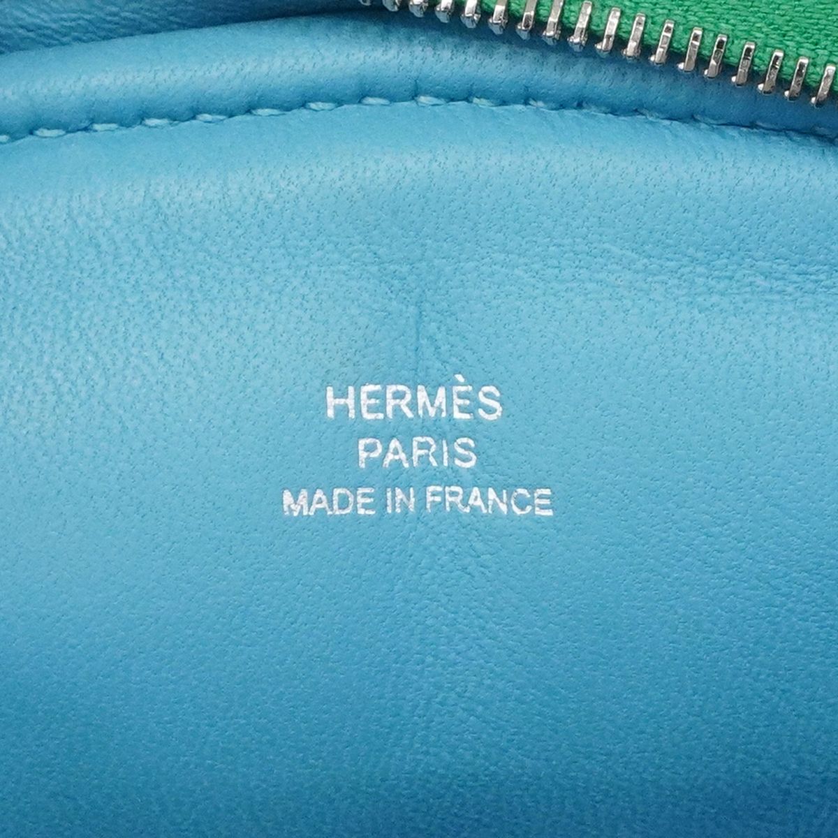 Hermes Shoulder Bag Inzam Poverso Swift Mint Blue Nord Silver — view 5
