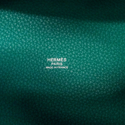Hermes Handbag Picotin Lock PM Taurillon Clemence Vert Veloze Silver — view 5
