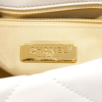 Chanel Handbag 19 Lambskin White Gold Silver 2-Way — view 5
