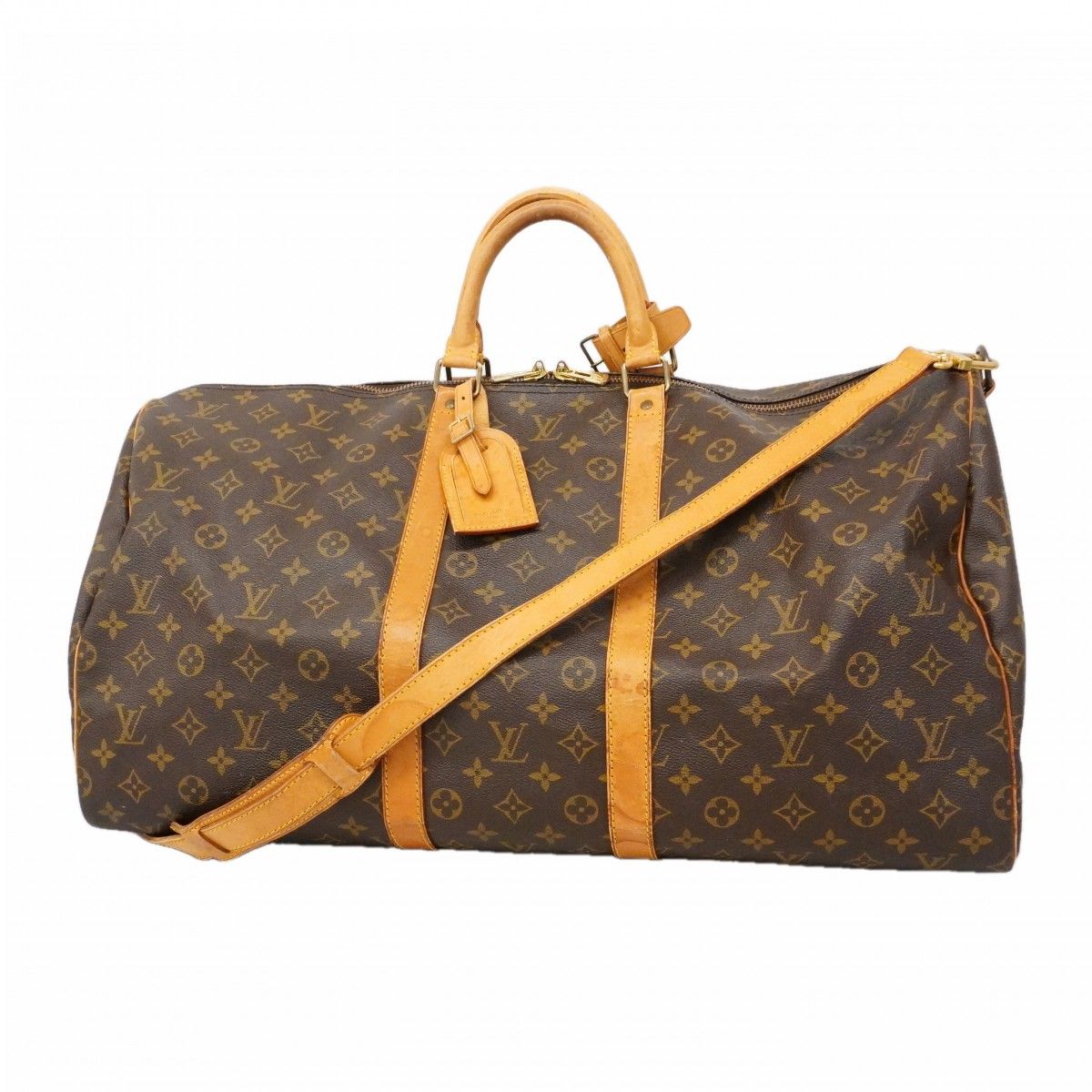 Louis Vuitton Boston Bag Monogram Keepall Bandouliere 55 Brown