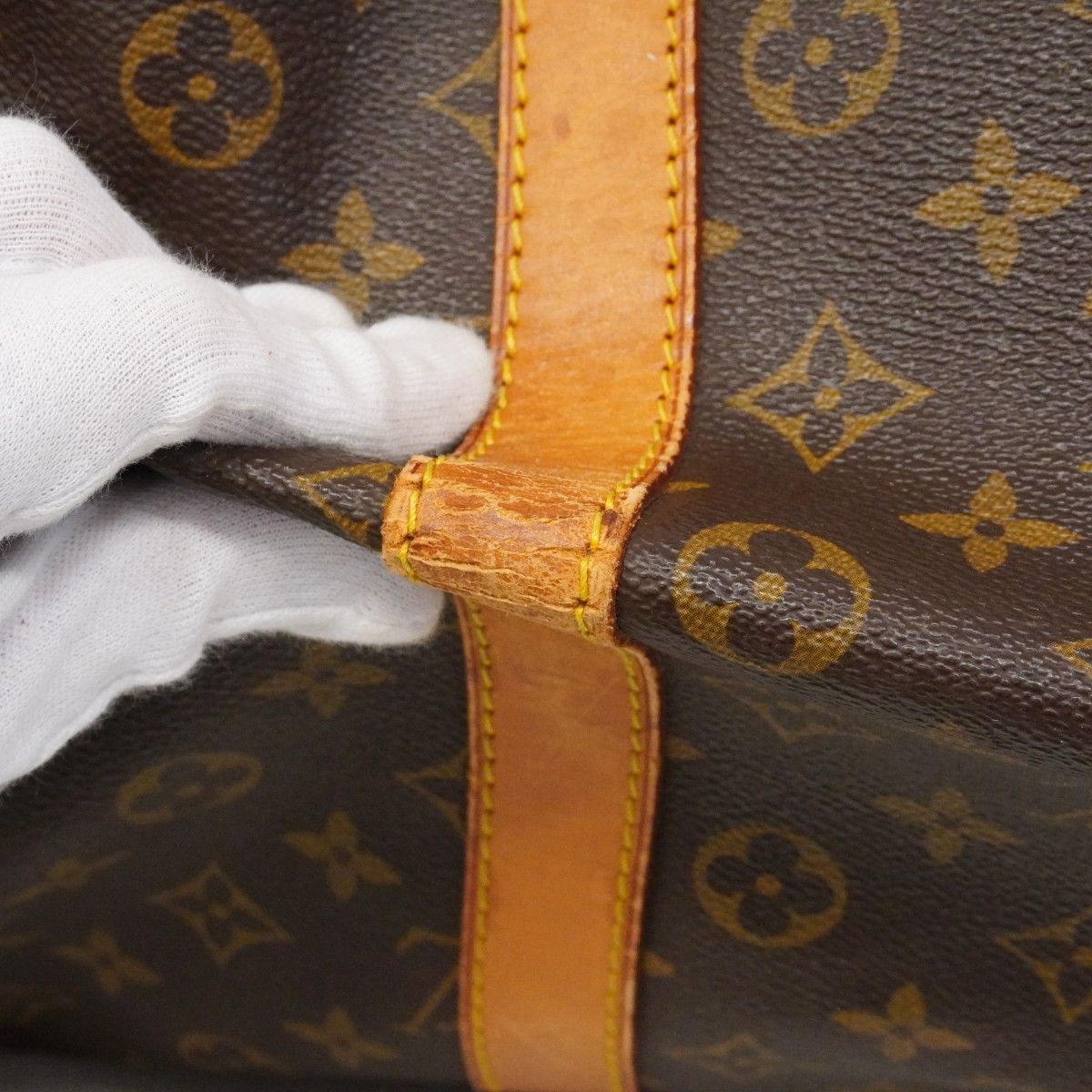 Louis Vuitton Boston Bag Monogram Keepall Bandouliere 55 Brown — view 7
