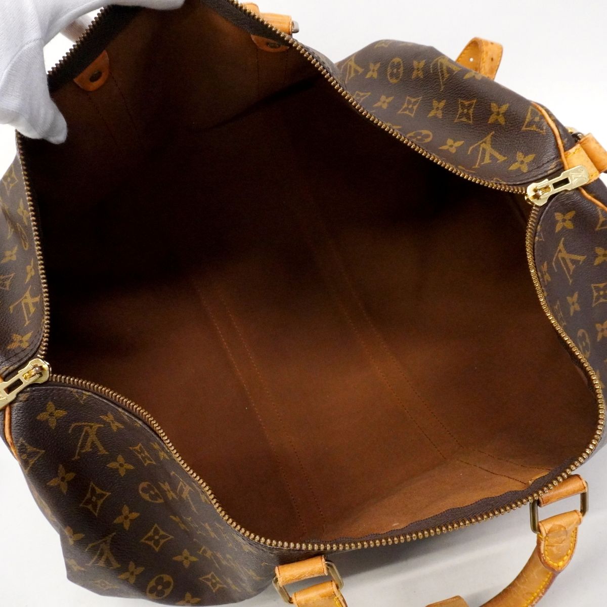 Louis Vuitton Boston Bag Monogram Keepall Bandouliere 55 Brown — view 4