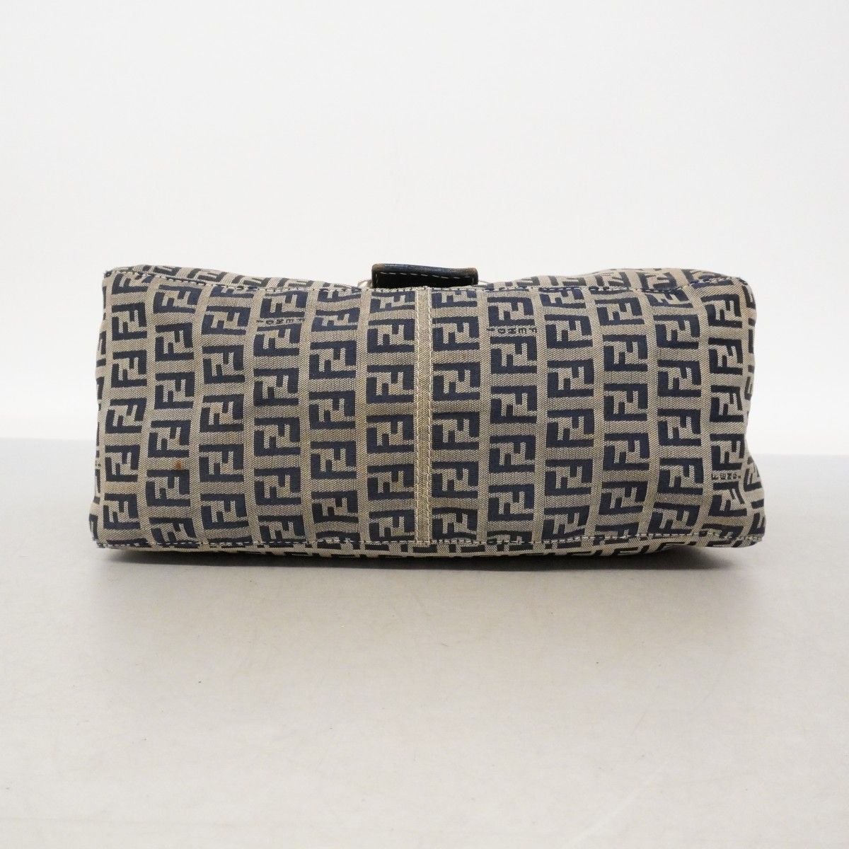 Fendi Handbag Zucchino Nylon Canvas Navy Silver — view 3