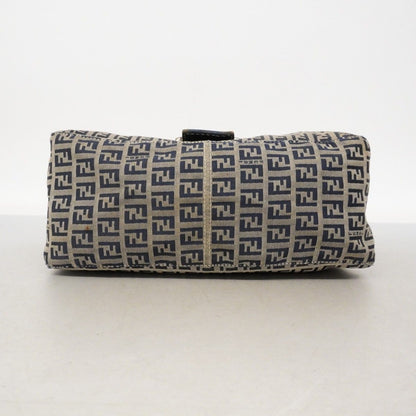 Fendi Handbag Zucchino Nylon Canvas Navy Silver — view 3