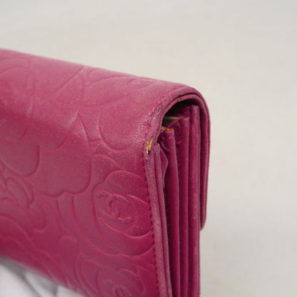 Chanel Wallet Camellia Lambskin Pink Gold — view 7