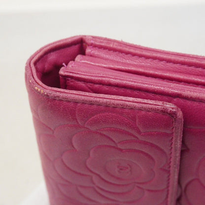 Chanel Wallet Camellia Lambskin Pink Gold — view 8