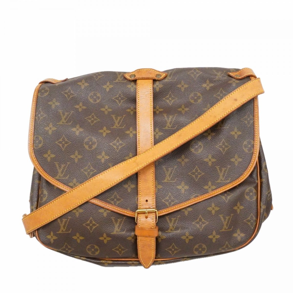 Louis Vuitton Shoulder Bag Monogram Saumur 35 Brown