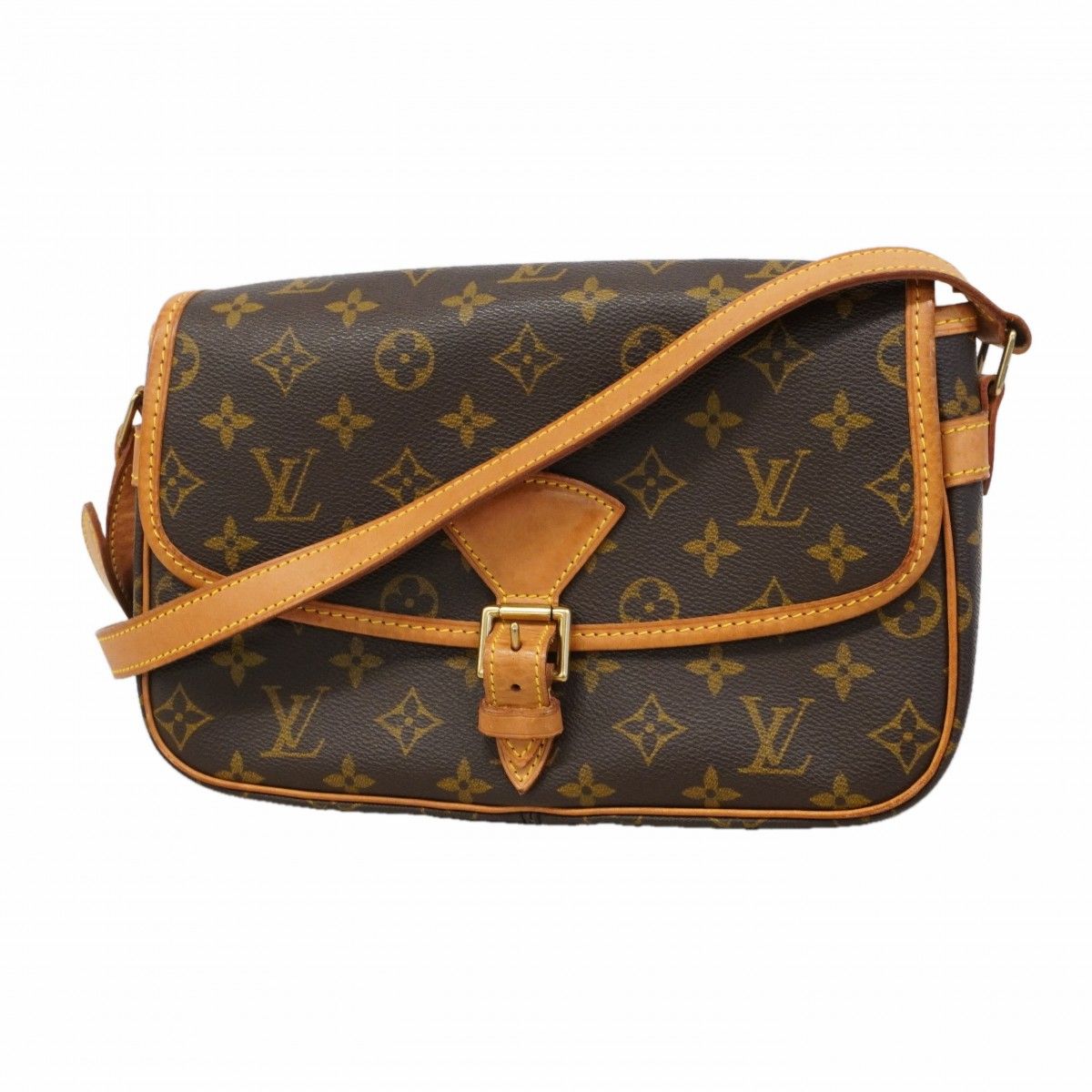 Louis Vuitton Shoulder Bag Monogram Sologne Brown