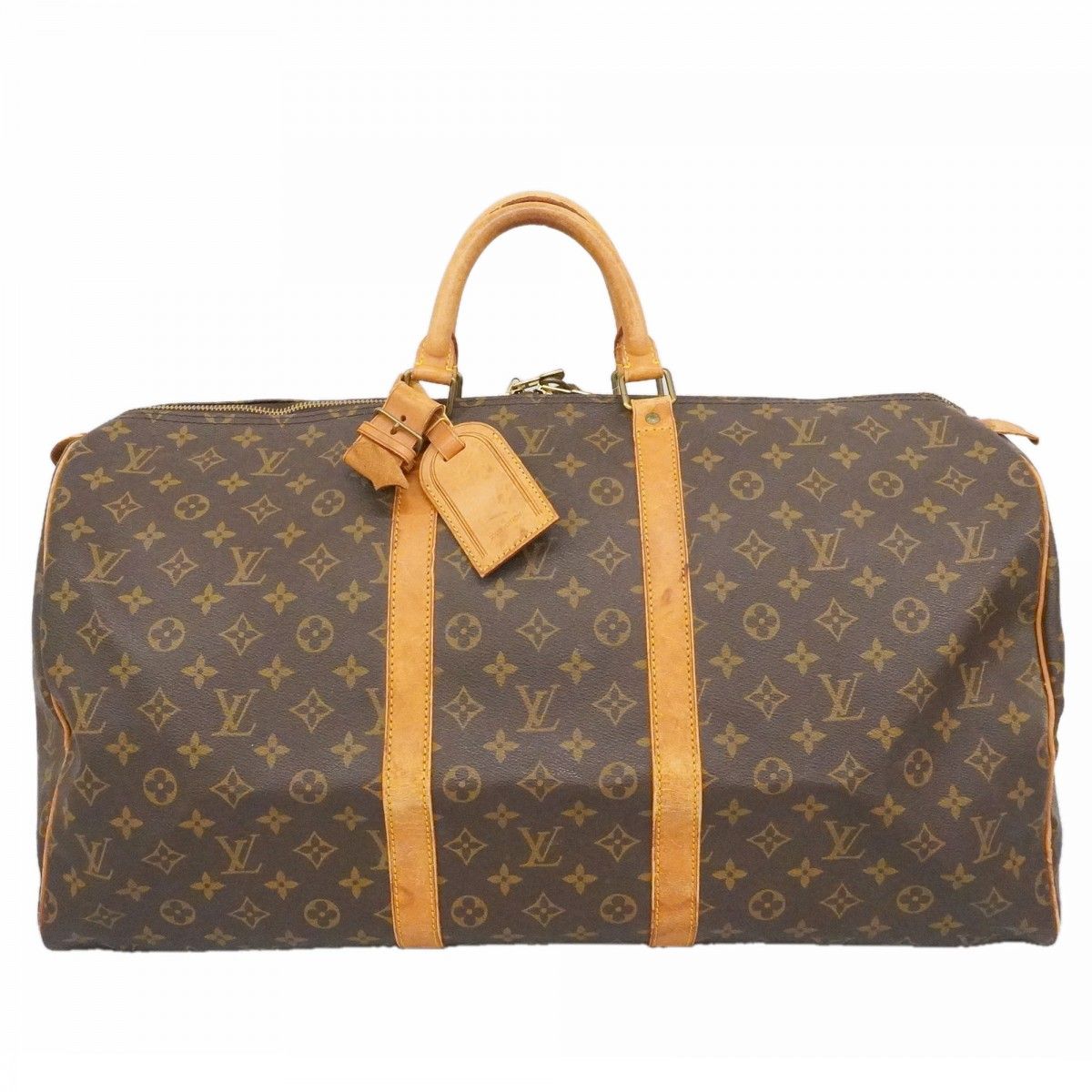 Louis Vuitton Boston Bag Monogram Keepall 55 Brown