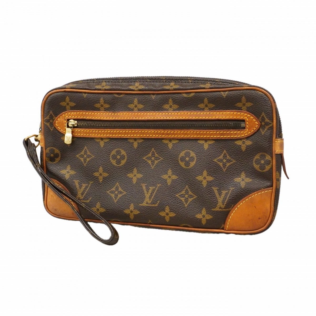 Louis Vuitton Clutch Monogram Marly Dragonne GM Brown