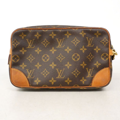Louis Vuitton Clutch Monogram Marly Dragonne GM Brown — view 9