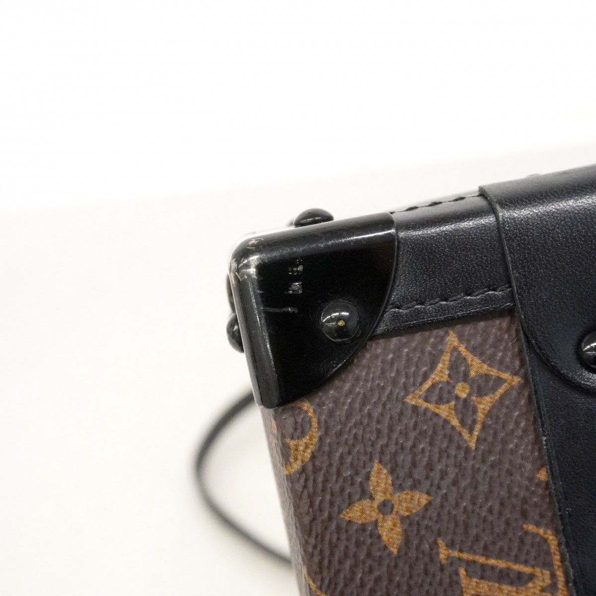 Louis Vuitton Shoulder Bag Monogram Petite Malle Brown Black — view 6