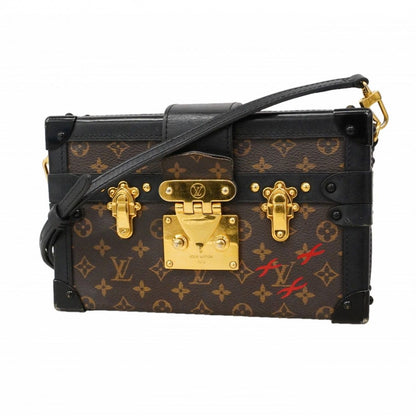 Louis Vuitton Shoulder Bag Monogram Petite Malle Brown Black