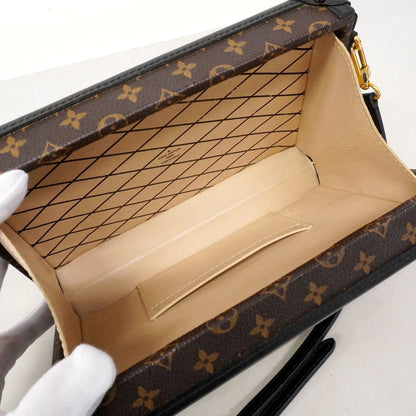 Louis Vuitton Shoulder Bag Monogram Petite Malle Brown Black — view 4