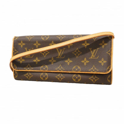 Louis Vuitton Shoulder Bag Monogram Pochette Twin GM Brown