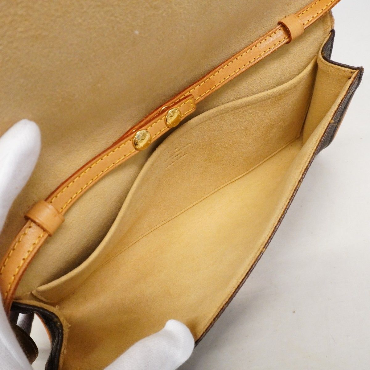 Louis Vuitton Shoulder Bag Monogram Pochette Twin GM Brown — view 4